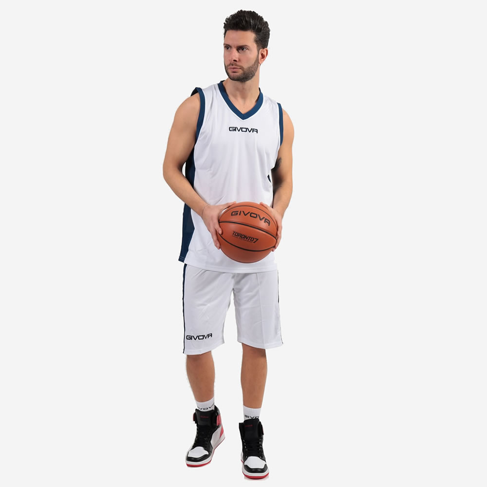 Completino Da Basket Givova KIT DOUBLE KITB03 Reversibile Arancio Nero - Foto 13
